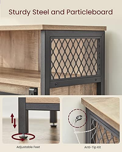VASAGLE Buffet Cabinet, Coffee Bar with 1 Sliding Barn Door - Image 6