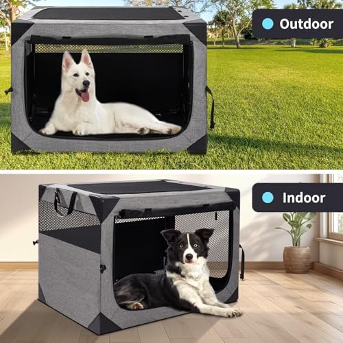 Zikopomi 36 Inch Portable Soft Foldable Dog Crate, 36" L x 25" W x 25" H - Image 5