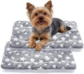 Mora Pets Dog Crate Pad Bed Ultra Soft Pet Mat Star Print 2 Pack 24 in Grey by MoraPets