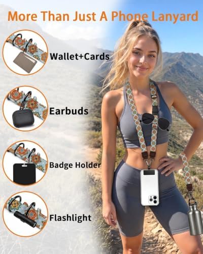 Boho Mandala Phone Lanyard Crossbody Wrist Neck Strap Women - Image 4