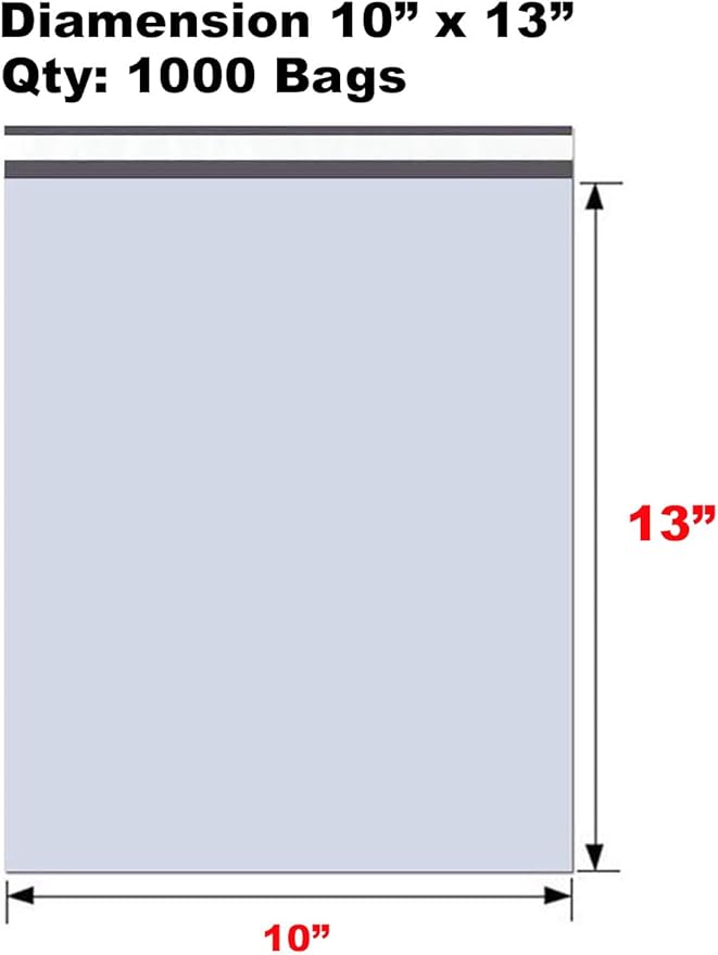iMBAPrice 1000 - 10x13 Premium Matte Finish White Poly Mailers Envelopes Bags - Image 2