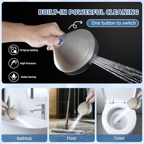 Metal Rain Filtered Shower Head with Handheld, 10" High-Pressure,10-Mode - Image 6
