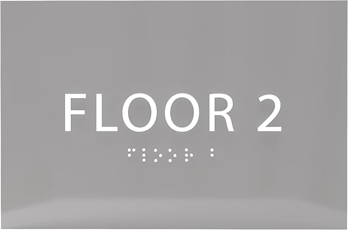 6" X4" Floor 2 Sign by ADACentralSigns