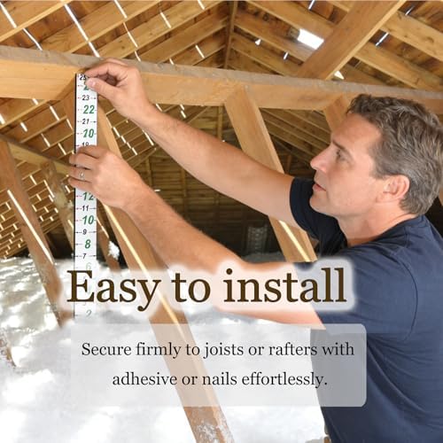 Attic Measuring Rulers - Attic Insulation R-Value Ruler,Thick Card Stock,25 inches,for Ceiling Insulators Insulation (200 per Pack) - Image 3