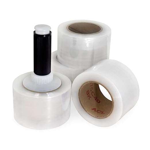 IDL Packaging 3"x 1000' Stretch Wrap Mini Roll of 80 Gauge by IDLPackaging