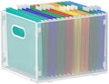 samstar Hanging File Organizer, Mesh File Folder Organizer Crate Cabinet Inserts Storage Box, Letter Size,White by Samstar