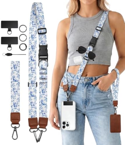 Cute Dog Phone Lanyard Crossbody Wrist Strap Around Neck Women by Sukyerios