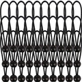 AOPRIE 30 Pack Bungee Balls 9Inches Black Ball Bungee Heavy Duty Heavyweight Tarp Bungee Cords, Weather Resistant Tie Down Strap 4mm Thickness - for Camping, Tents, Cargo, Holding Wire and Hoses by AOPRIE