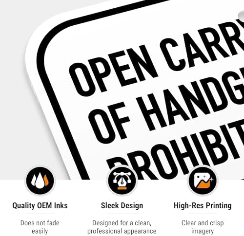 No Open Carry of Handgun Prohibited Texas §3007 Sign, - Image 5