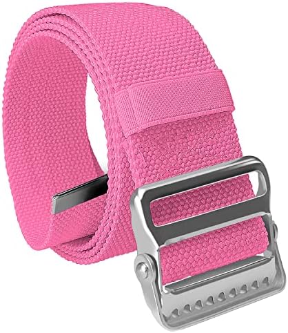 EMS XTRM Gait Belts - Essential Transfer Belts for Seniors and Physical Therapy, Durable and Comfortable, Nurses, Home Health Aides, Physical Therapists (Metal Buckle - Pink) by EMSXTRM