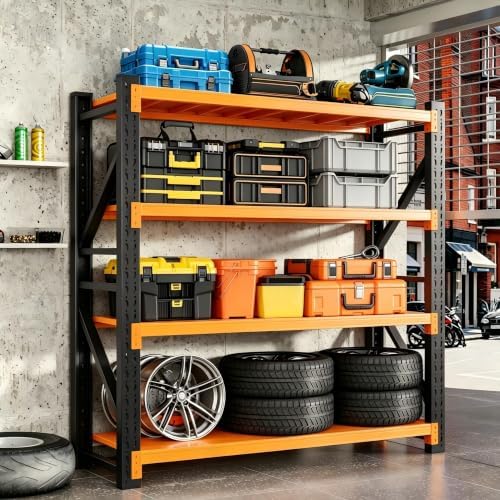 Heavy‑Duty Metal Garage Shelving Unit, 3000 LBS Total Load Capacity by KOBITOGarageStorageShelves