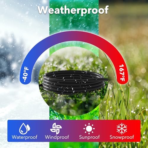 BN-LINK 6ft Indoor Outdoor Extension Cord 16/3 SJTW, 3 Pack, Black, 3-Prong, Weather Resistant & Flame Retardant, for Indoor, Garden, Landscaping & Holiday Decorations - Image 4