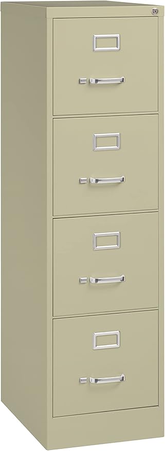 Commercial 4 Drawer Letter Width Vertical File Cabinet by Office+Dimensions