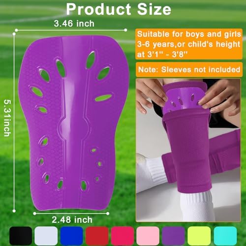 2 Pairs Shin Guards Soccer for Kids,Shin Pads Extra Lightweight Breathable Slide in Shin Guard for Football Training Match Outdoor Activities Protective Slip-in Shin Guards for Boys Girls - Image 2