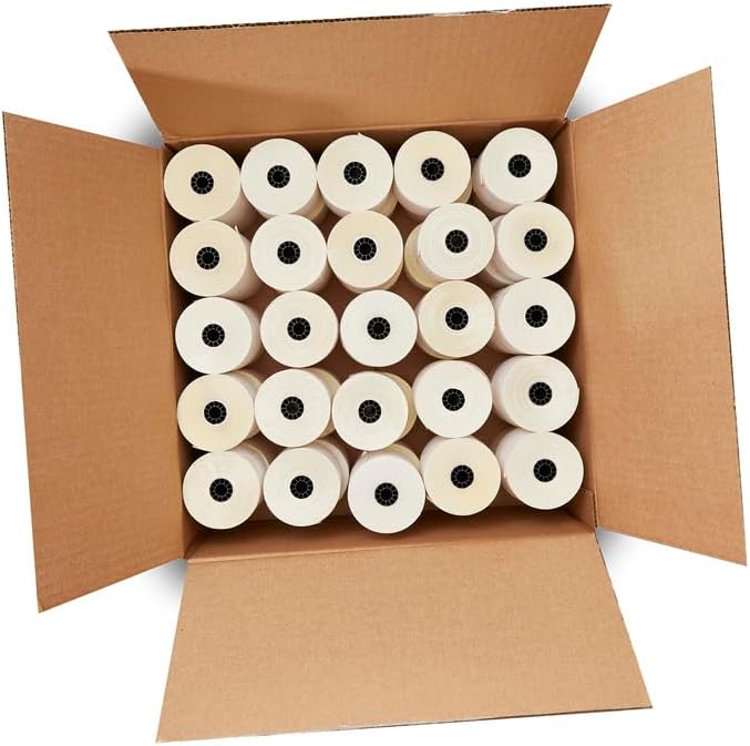 3'' x 95' White/Canary 2 Ply Carbonless Kitchen Printer Paper Cash Register - Image 6