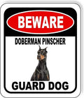 BEWARE DOBERMAN PINSCHER GUARD DOG Aluminum Composite Outdoor Sign 15" x18" Metal Security Notice for Yard, Fence, Porch, Property, and Business – No Trespassing, Warning, Attack Dogs, Protection by WorkHouseSigns