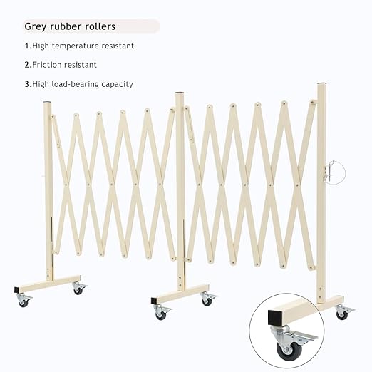 GYMTIME Expandable Metal Barricade, Flexible Mobile Safety Barrier, Folding - Image 5