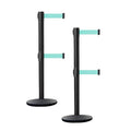 Crowd Control Warehouse CCW Set of 2 Dual Retractable Belt Barrier Stanchion by Crowd+Control+Warehouse