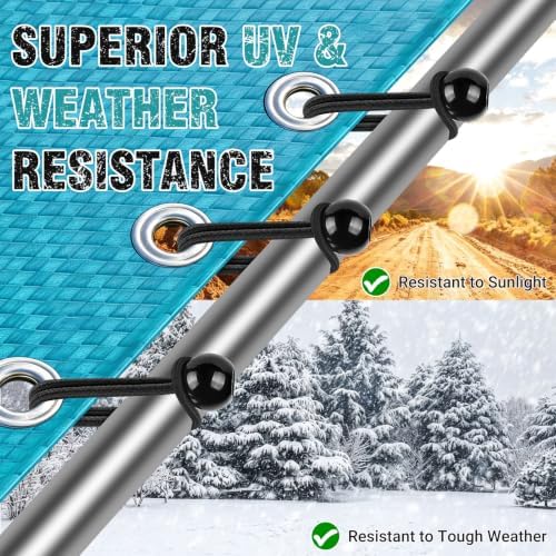 Tarp Bungee with Balls 12 Inch,Heavy Duty 1 Inch Ball Bungee Tie Down Cords - Image 4
