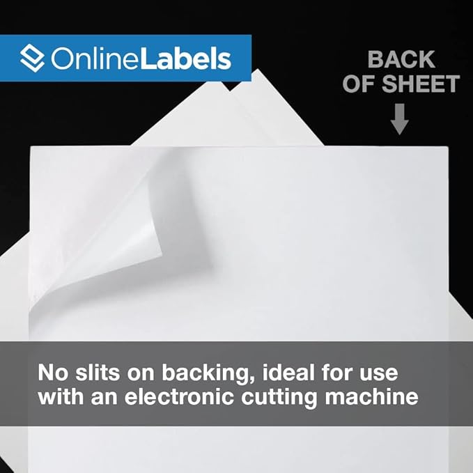Removable Sticker Paper, 250 Sheets, 8.5 x 11 Full Sheet Label, Inkjet or Laser - Image 2