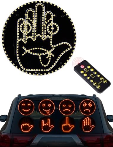 Tomorotec LED Hand Gesture Light, Remote Car Window Signal Display by Tomorotec