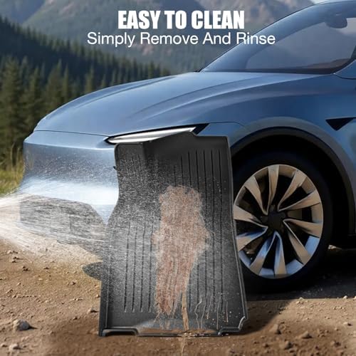 All-Weather Floor Mats Compatible with Tesla Model Y Juniper 2025 2026 (Not for Standard),TPE Set with Trunk Sill Protector & Rear Seat Back Cover, Custom Fit for 5-Seater(8PCS) - Image 5