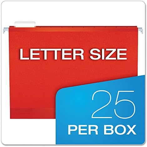 Pendaflex Reinforced Hanging File Folders, Letter Size, Assorted, 1/5 Cut, 25/BX (4152 1/5 ASST) - Image 5
