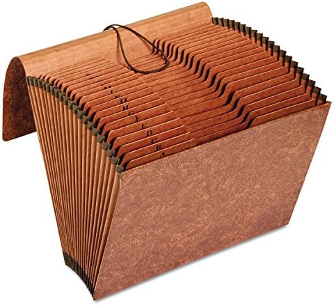 Pendaflex Heavy Duty Expanding File with Extra-Thick Cover, Tyvek Reinforced Edges, 21 Pockets, A–Z Tabs, Elastic Cord Closure, Letter Size (R117ALHD),Brown by TOPSProducts