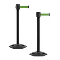 Montour Line MSR760 Set of 2 Retractable Belt Barrier Stanchion, Rubber Base by Montour+Line