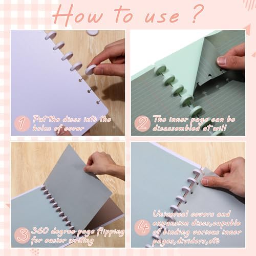 Fuutreo 8 Set Discbound Notebook Cover and Disc Set, Cute Color - Image 5