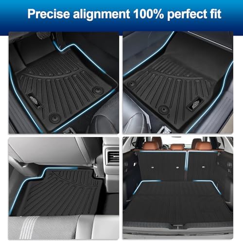 Peleus Floor Mats for Mazda CX-50 CX50 2023-2026 (Non Hybrid),TPE All Weather Protection 2 Rows Car Floor Liners with Cargo Liner Backrest Mat for Mazda CX-50 CX50 Trunk Mat+Backrest Mats+Floor Mats - Image 3