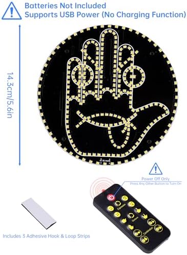 Tomorotec LED Hand Gesture Light, Remote Car Window Signal Display - Image 3