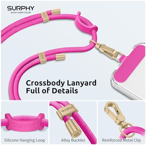 SURPHY Phone Lanyard Crossbody, Phone Strap Crossbody with 2 Tether Tabs - Image 5