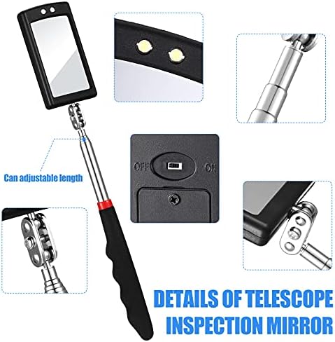 BBTO 4 Pcs LED Inspection Mirror - Image 5