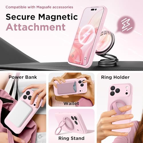 GolbinBox Magnetic for iPhone 18 Pro Max Case/17 Pro Max Case, Chalk Pink - Image 4