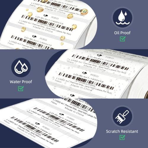 L Liked 4"x1" Thermal Labels, 16800 Strong Adhesive Shipping Labels - Image 5