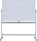 Large Double Sided Whiteboard 72x40 inches on Wheels, Height Adjustable Mobile by DexBoard