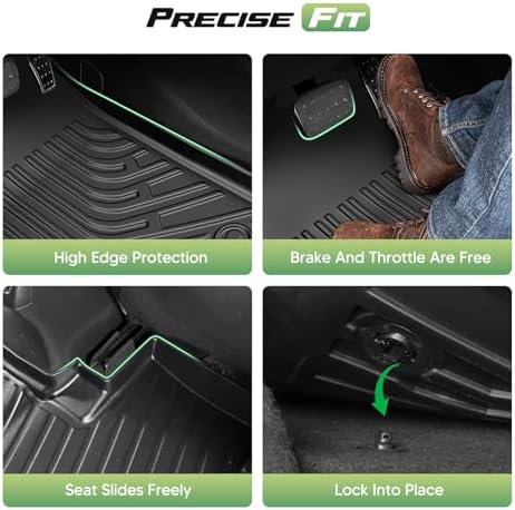 Cartist Floor Mats for Chevy Traverse/GMC Acadia 2024-2026 (Only for 7 Seats) & Buick Enclave 2025-2026, All Weather Cargo Liner for Traverse Accessories, Heavy Duty Car Mats, Car Accessories - Image 3