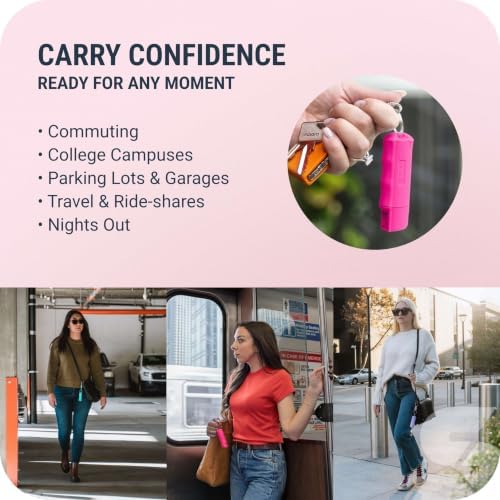 Sabre Pepper Spray with Quick Release Keychain for Self Defense – Maximum Police Strength OC Spray with UV Marking Dye, Twist Lock Safety, Finger Grip, 10‑Second Spray, 14‑ft Range, Made in USA - Image 4