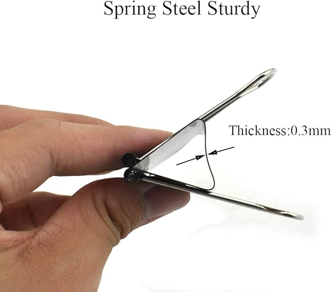 HAHIYO Binder Clips Paper Clamps Spring Steel Sturdy Large 1.97 inches Width - Image 4