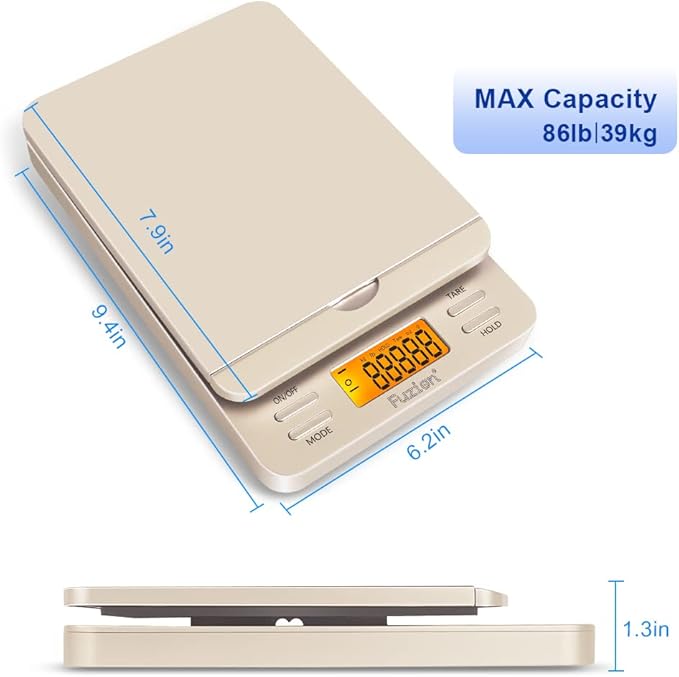 Fuzion Shipping Scale, 86 lb/0.1oz Digital Postal Scale - Image 7