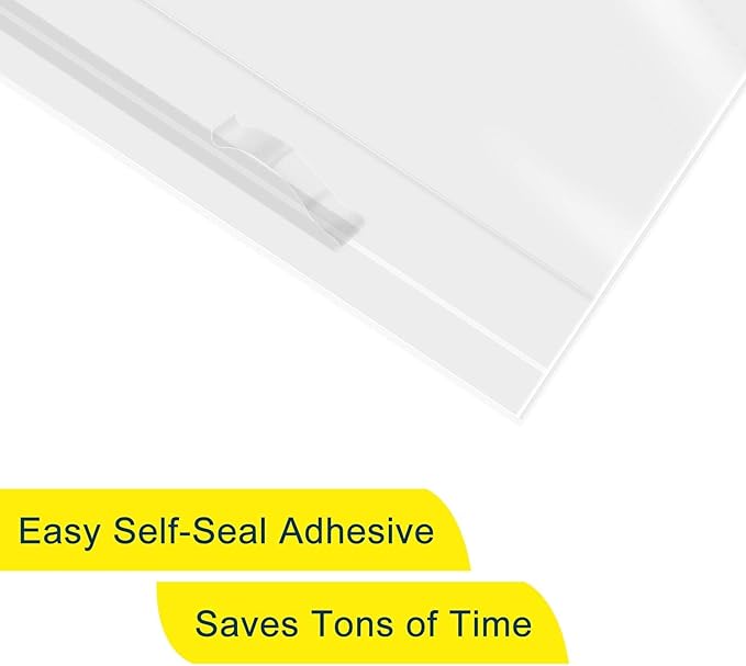 iMailer - 200 Count - 11" x 14" Clear Plastic Poly Bags - Image 4
