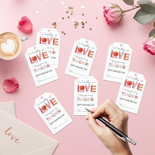 Valentine's Day Gift Tags, 50 Happy Valentine's Day Tags with String - Image 3