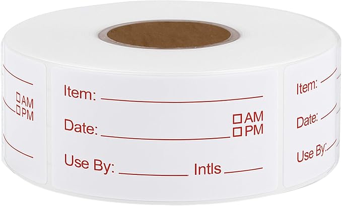 Dissolvable Labels, 1Rolls 500 Pieces 1 x 2 Inch Dissolvable Stickers Labels by Unknown