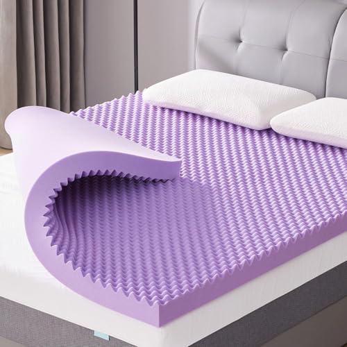 SINWEEK 3 Inch Egg Crate Memory Foam Mattress Topper Twin Size, Soft Mattress Pad for Back Pain Relief, Bed Topper, CertiPUR-US Certified by SINWEEK