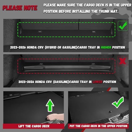 Floor Mats for Honda CRV CR-V 2023-2026 (Include Gas & Hybrid), All Weather TPE Protection Floor Liners Accessories, 1st & 2nd Row & Cargo Liner - Image 2