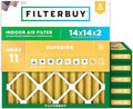 Filterbuy 14x14x2 Air Filter MERV 11 Pet & Allergy Defense (6-Pack) by Filterbuy