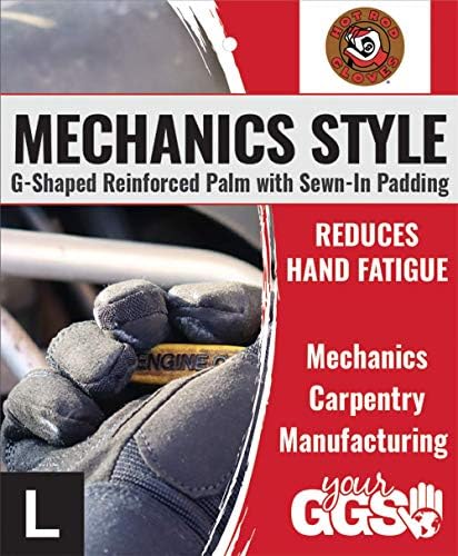 Global Glove HR9000 - Hot Rod Gloves Synthetic Leather Mechanics Style Glove - Large - Image 5