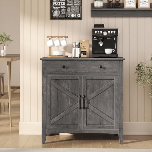 VASAGLE Buffet Cabinet, Coffee Bar with a Drawer, Adjustable Shelf by VASAGLEbySONGMICSHOME