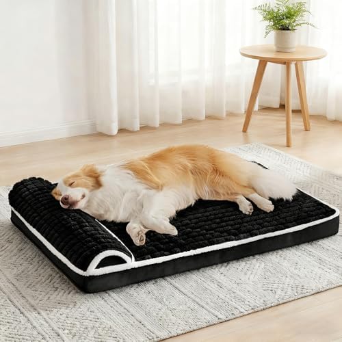 Orthopedic Large Dog Bed Pillow Pet Sofa Bed 42''X28'' Black by Unknown